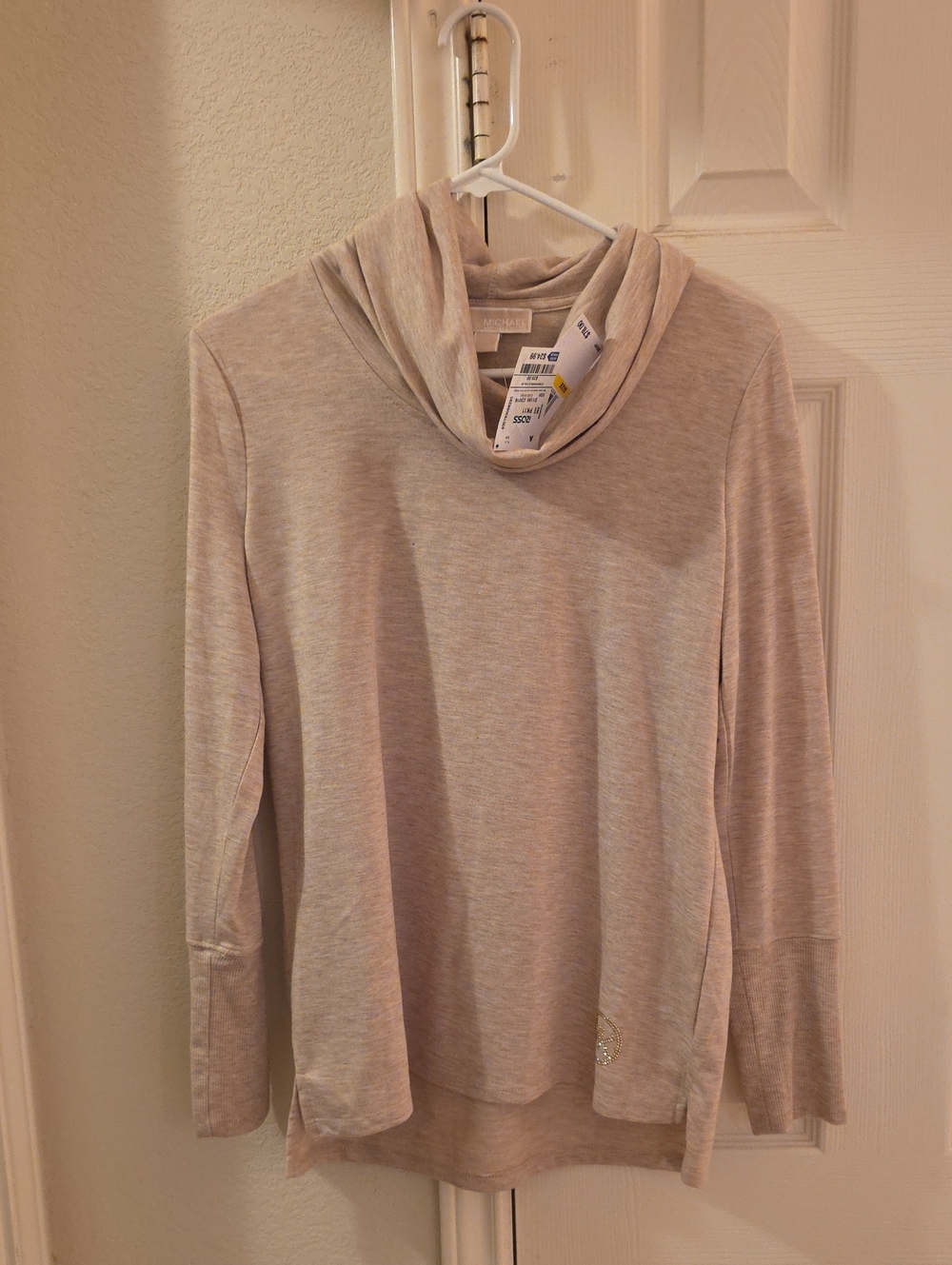 MICHAEL Michael Kors Light Taupe Cowl Neck Sweater